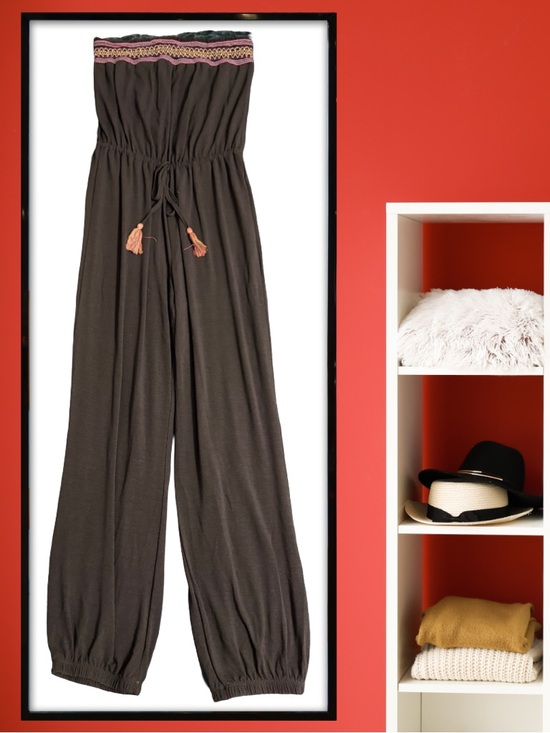 Mystree Pants - BOGO! Strapless Jumpsuit w/Drawstring Waist